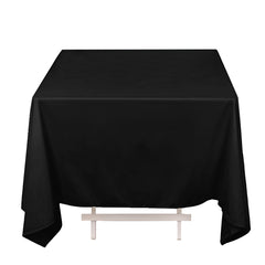 Scuba Square 70"x70" Tablecloth Black - Wrinkle Free & Stain Resistant Table Cover