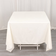 Scuba Square 70"x70" Tablecloth Ivory - Wrinkle Free & Stain Resistant Table Cover